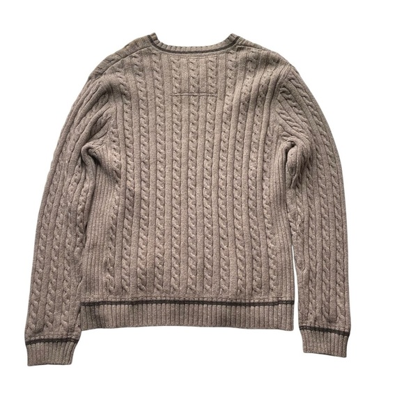 Vintage GAP Cable knit Sweater Brown Size Large Wool blend Preppy Pullover - Picture 8 of 9